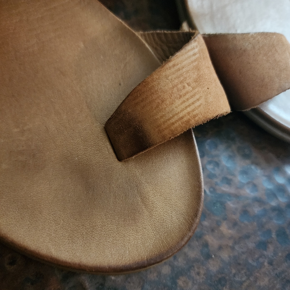 Miz Mooz Tan Leather Sandals - Picture 10 of 13